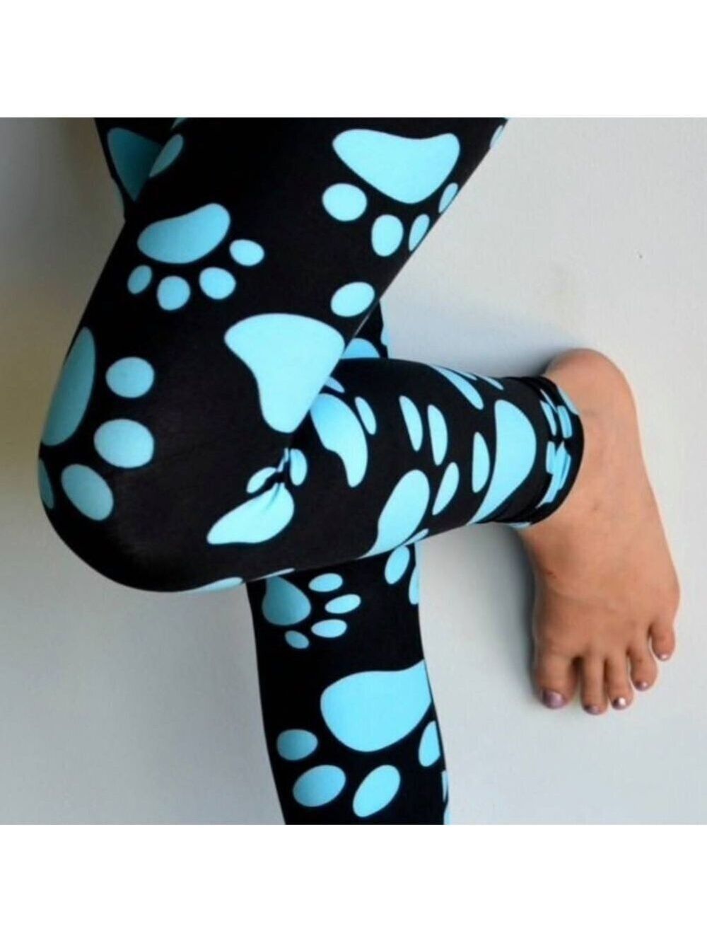 LEGGINGS DEPOT Paw Animal Print Full length Leggings Size 12-20 NWT